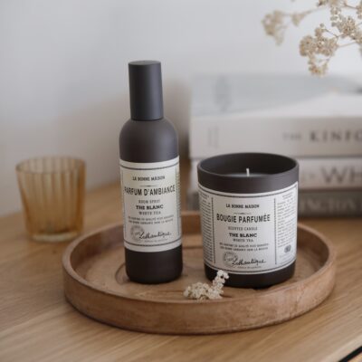 La Bonne room spray and candle