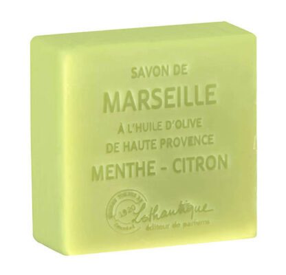 Marseille soap_100g_Mint Lemon